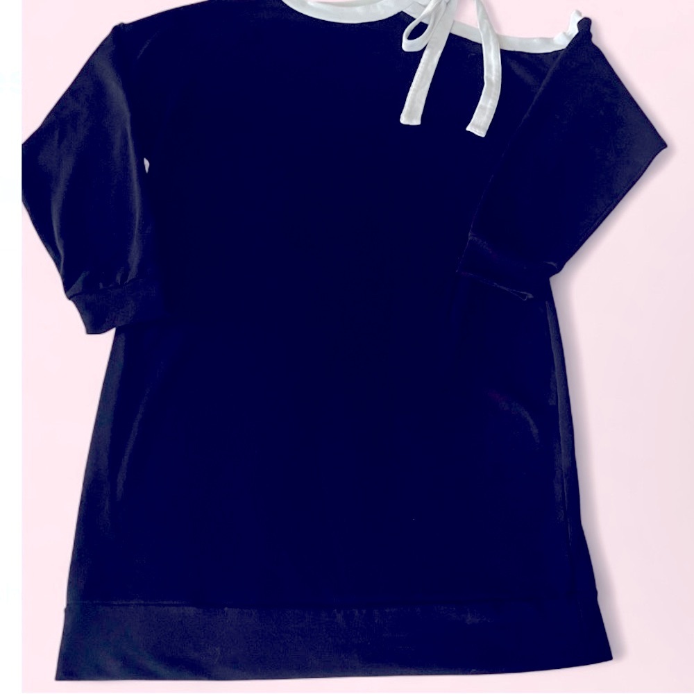Elegant Black Midi Dress with Silver Accents